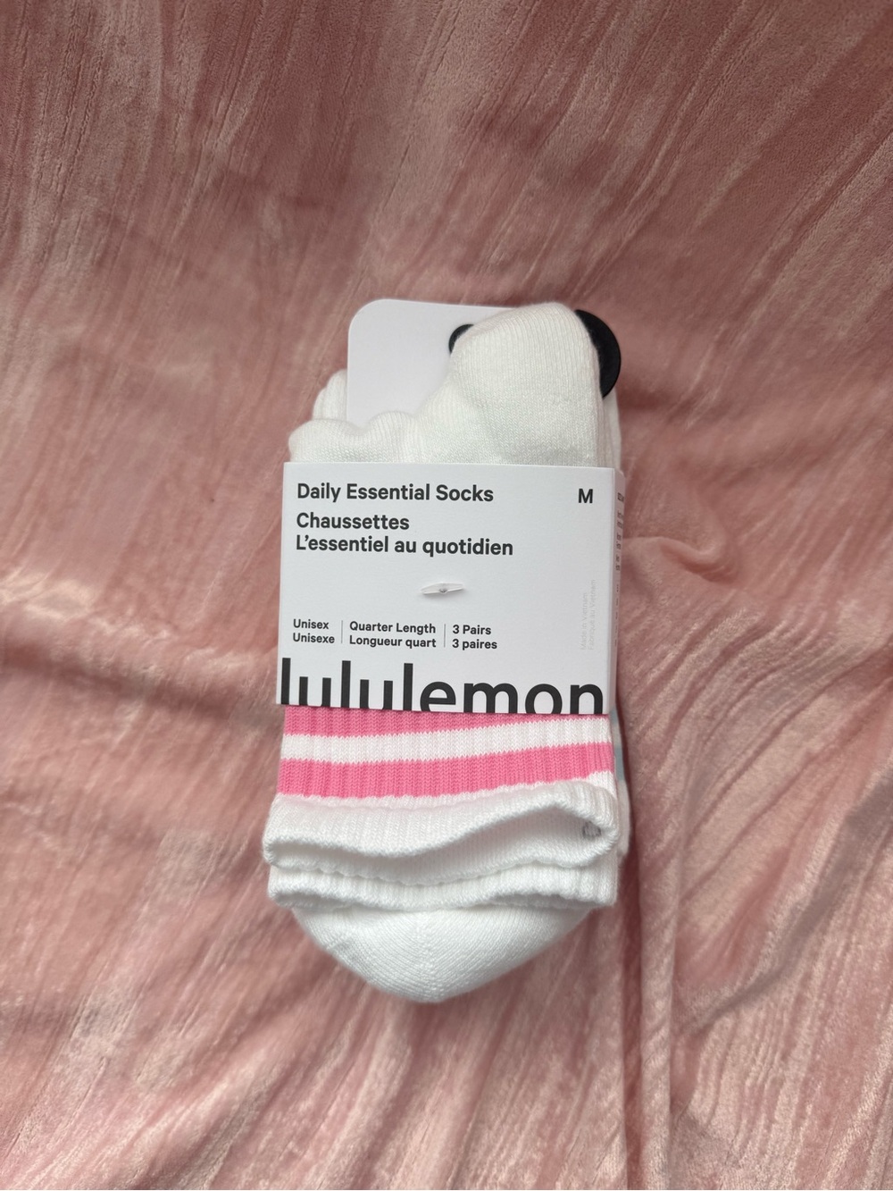 Lululemon quarter length 3 pair socks (NEW)